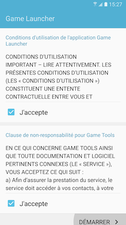 Galaxy S7: Utiliser Game Launcher et Game Tools pour jouer à des jeux vidéos (SM-G930W)