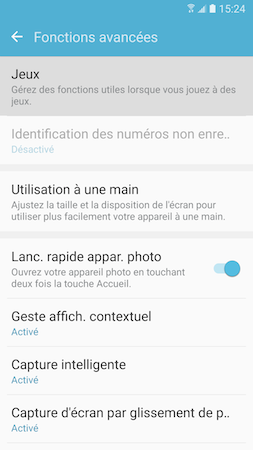 Galaxy S7: Utiliser Game Launcher et Game Tools pour jouer à des jeux vidéos (SM-G930W)