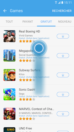 Galaxy S7: Utiliser Game Launcher et Game Tools pour jouer à des jeux vidéos (SM-G930W)