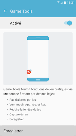 Galaxy S7: Utiliser Game Launcher et Game Tools pour jouer à des jeux vidéos (SM-G930W)