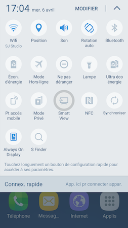 Galaxy S7: Partager l'écran avec une télévision HD en utilisant Smart View (SM-G930W)