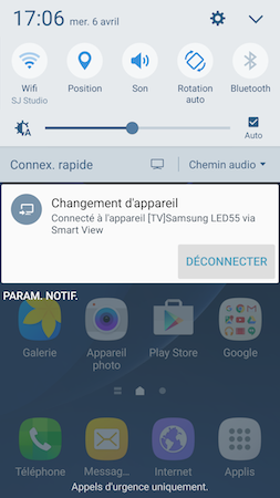 Galaxy S7: Partager l'écran avec une télévision HD en utilisant Smart View (SM-G930W)