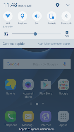 Galaxy S7: Bloquer la rotation automatique de l'écran (SM-G930W)