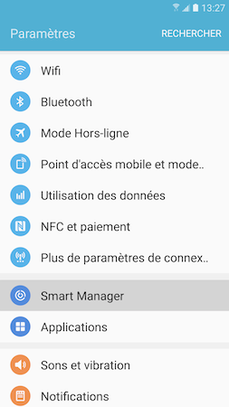 Galaxy S7: Smart manager (SM-G930W)