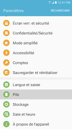 Galaxy S7: Mode ultra économie d'énergie (SM-G930W)