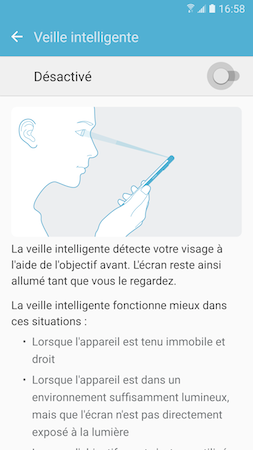 Comment activer et utiliser la fonction veille intelligente sur mon Samsung Galaxy S7 ?