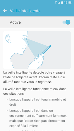 Comment activer et utiliser la fonction veille intelligente sur mon Samsung Galaxy S7 ?