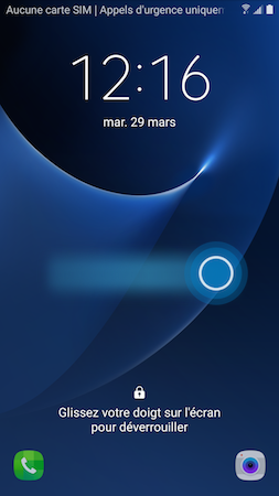 Galaxy S7: Type de verrouillage « Mot de passe » (SM-G930W)