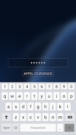 Galaxy S7: Type de verrouillage « Mot de passe » (SM-G930W)