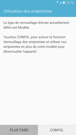 Galaxy S7: Type de verrouillage « Mot de passe » (SM-G930W)