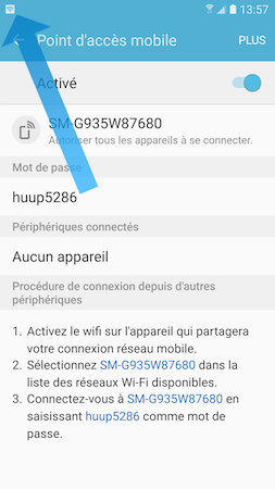 Galaxy S7: Point d'accès mobile ou modem USB (SM-G930W)