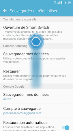 Galaxy S7: Effacer toutes les données personnelles (SM-G930W)