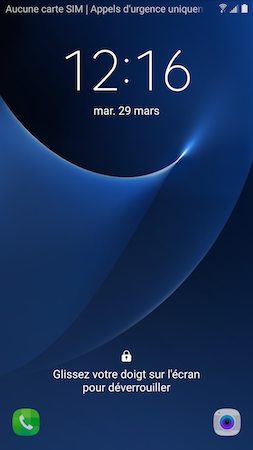 Galaxy S7: Type de verrouillage « Code NIP » (SM-G930W)