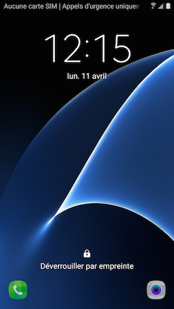 Galaxy S7: Type de verrouillage « Empreintes » (SM-G930W)
