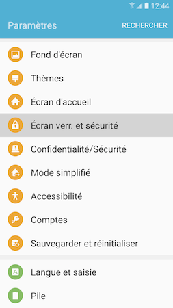 Galaxy S7: Ajouter ou supprimer une empreinte digitale (SM-G930W)