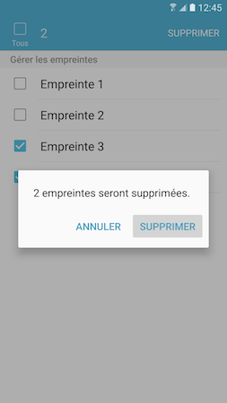 Galaxy S7: Ajouter ou supprimer une empreinte digitale (SM-G930W)