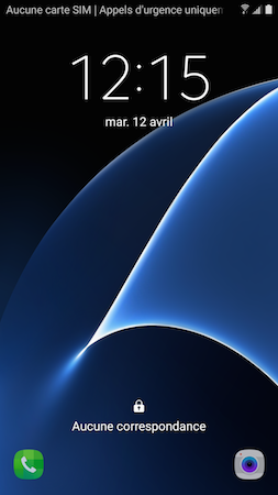 Galaxy S7: Type de verrouillage « Empreintes » (SM-G930W)