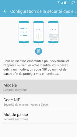 Galaxy S7: Ajouter ou supprimer une empreinte digitale (SM-G930W)