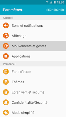 Galaxy S5 Neo: Réaliser une capture d’écran (SM-G903W)