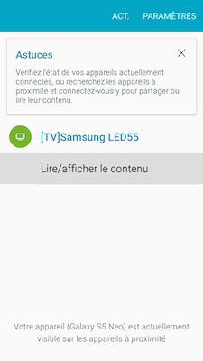 Galaxy S5 Neo: Fonction connexion rapide (SM-G903W)