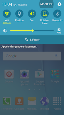 Galaxy S5 Neo: Fonction connexion rapide (SM-G903W)