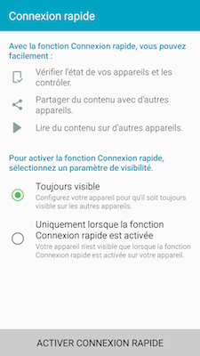 Galaxy S5 Neo: Fonction connexion rapide (SM-G903W)
