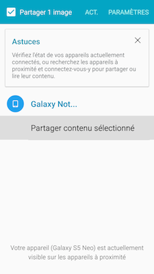Galaxy S5 Neo: Fonction connexion rapide (SM-G903W)