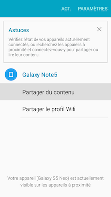 Galaxy S5 Neo: Fonction connexion rapide (SM-G903W)