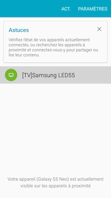 Galaxy S5 Neo: Fonction connexion rapide (SM-G903W)