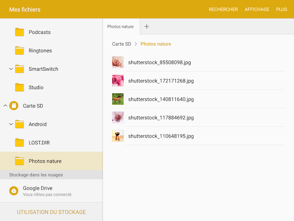 Galaxy Tab S2: Vider le cache ou effacer les données (SM-T710 ou SM-T810)