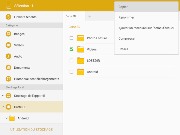 Galaxy Tab S2: Vider le cache ou effacer les données (SM-T710 ou SM-T810)