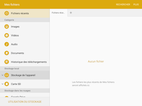 Galaxy Tab S2: Vider le cache ou effacer les données (SM-T710 ou SM-T810)