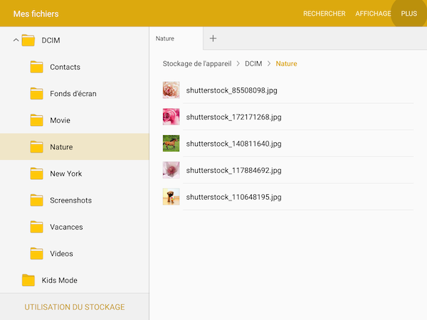 Galaxy Tab S2: Vider le cache ou effacer les données (SM-T710 ou SM-T810)