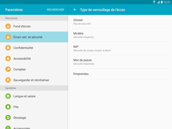 Ecran de verrouillage 3