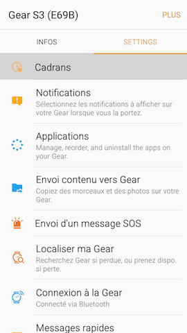Gear S3 Frontier: Modifier et personnaliser le type de cadran (SM-R760)