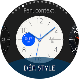 Gear S3 Frontier: Modifier et personnaliser le type de cadran (SM-R760)