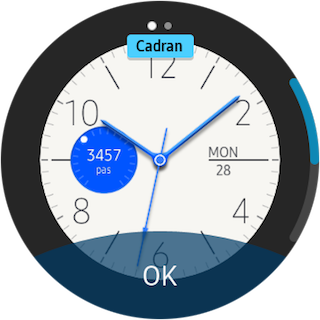 Gear S3 Frontier: Modifier et personnaliser le type de cadran (SM-R760)