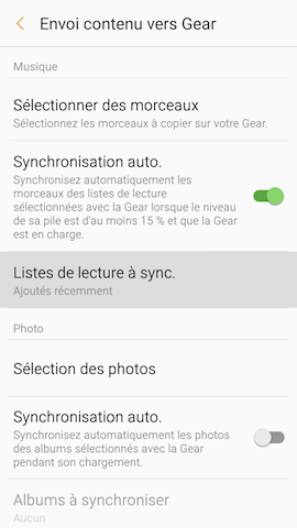 Gear S3 Frontier: Écouter de la musique (SM-R760)
