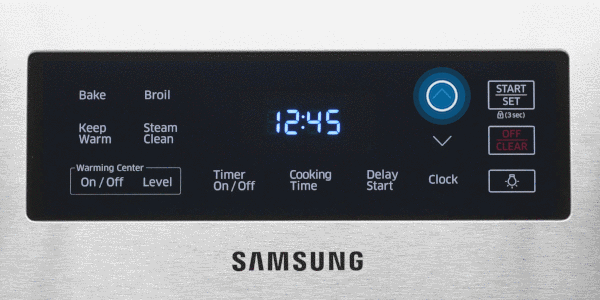 Cuisinière électrique Samsung NE59K3310SS: Régler l'heure