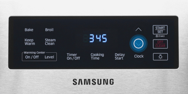 Cuisinière électrique Samsung NE59K3310SS: Régler l'heure