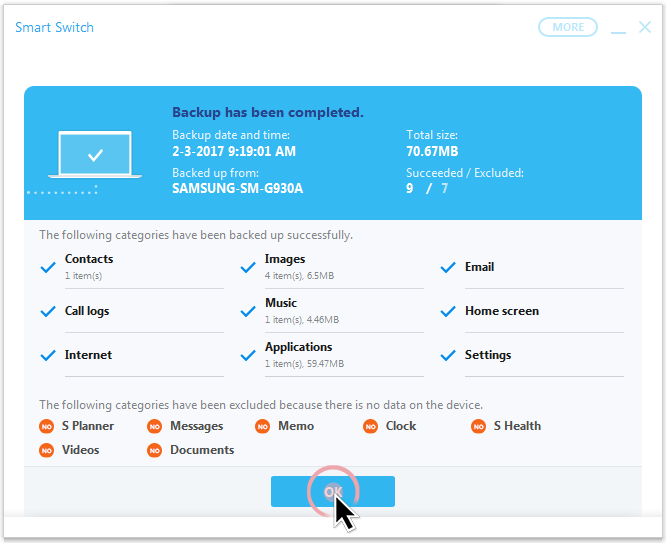 Comment sauvegarder les données de mon Smartphone sur mon ordinateur avec Smart Switch ?