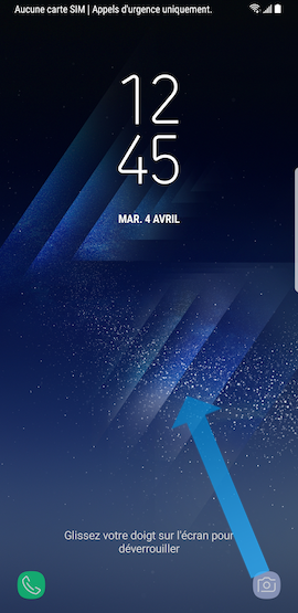 Comment lancer rapidement l application appareil photo a partir de mon Samsung Galaxy S8