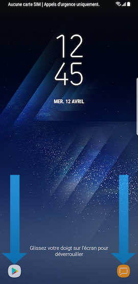 Galaxy S8: Épingler des applications sur l'écran de verrouillage (SM-G950W)