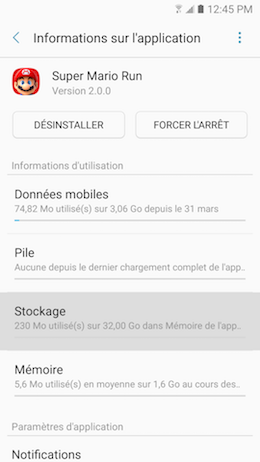 Galaxy A5 (2017): Vider le cache ou effacer les données d'une application (SM-A520W)