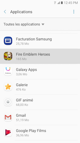 Galaxy A5 (2017): Vider le cache ou effacer les données d'une application (SM-A520W)
