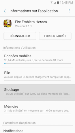 Galaxy A5 (2017): Vider le cache ou effacer les données d'une application (SM-A520W)