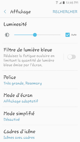 Galaxy A5 (2017): Style et la taille de la police (SM-A520W)