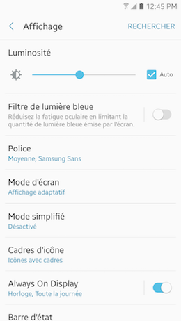 Galaxy A5 (2017): Style et la taille de la police (SM-A520W)