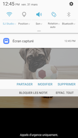 Galaxy A5 (2017): Réaliser une capture d’écran (SM-A520W)