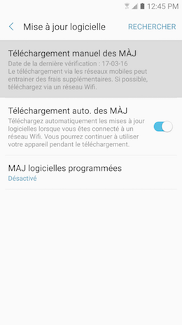 Galaxy A5 (2017): Version de la plate-forme Android (SM-A520W)